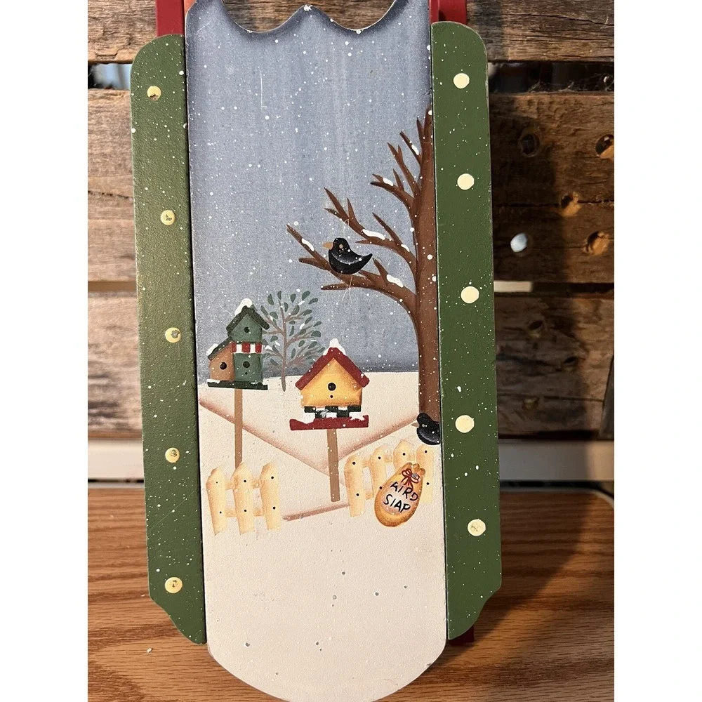 Merry Christmas Birds Sleigh‎ Holiday Wall Art 12